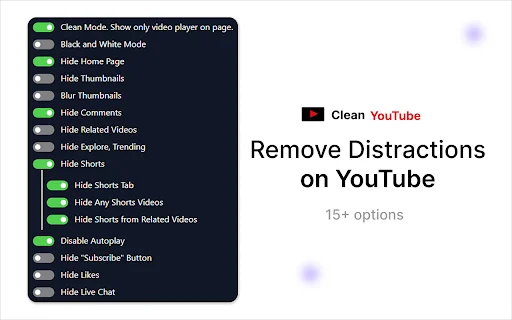Clean YouTube: Alisin ang Shorts, Comments, at Distractions – I-download - Screenshot 2