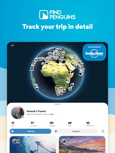 I-download ang FindPenguins: Travel Tracker – Subaybayan ang Iyong Biyahe - Screenshot 9