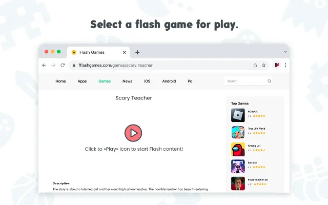 Flash Player para sa Chrome – Patakbuhin ang Flash Games nang Libre - Screenshot 2