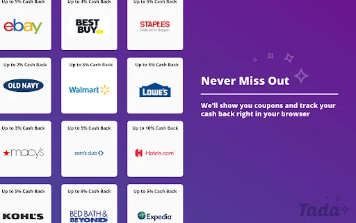 I-download ang Tada Extension: Makatipid at Mag-Cash Back Ngayon - Screenshot 3