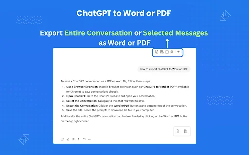 I-download ang ChatGPT to Word o PDF – Mabilis na Export Tool - Screenshot 3