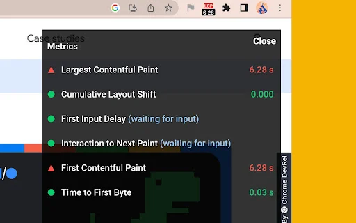 I-download ang Web Vitals Extension – Sukatin ang Site Performance - Screenshot 3
