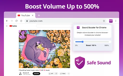 Sound Booster – Palakasin ang Audio at Bass sa Iyong Browser - Screenshot 1