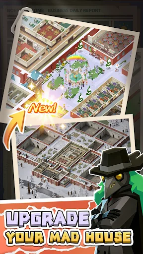 I-download ang IDLE MAD HOUSE TYCOON – Pamahalaan ang Baliw na Hospital - Screenshot 5