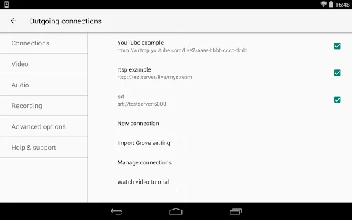 Download Larix Broadcaster – Pro Live Streaming Para sa Android - Screenshot 5