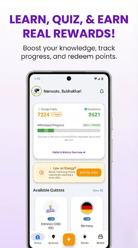 I-download ang Gyankosh: Quiz, Learn & Earn – Libreng Pagsusulit - Screenshot 1