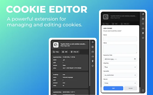 I-download ang Cookie Editor: Mabilis at Madaling Cookie Manager - Screenshot 2